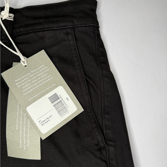 Brand New NWT Everlane Way-High Shortie Black High Waisted Stretch Denim Shorts - Picture 5 of 6